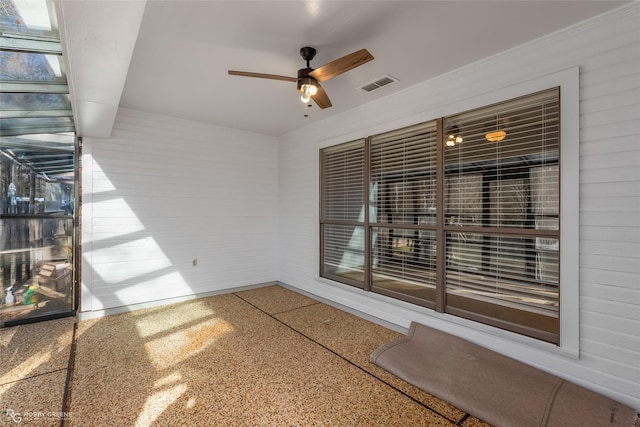 view of patio / terrace with ceiling fan