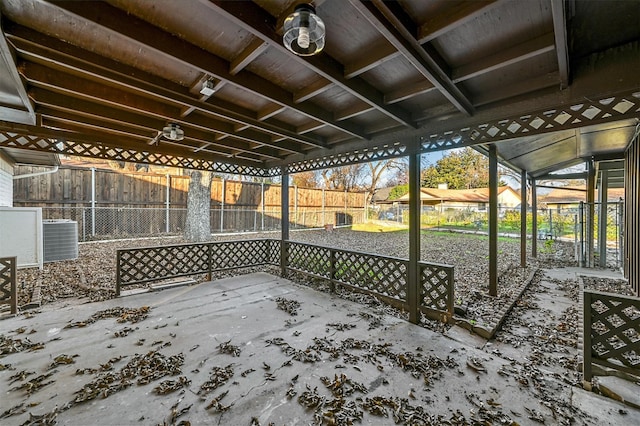 view of patio featuring central AC