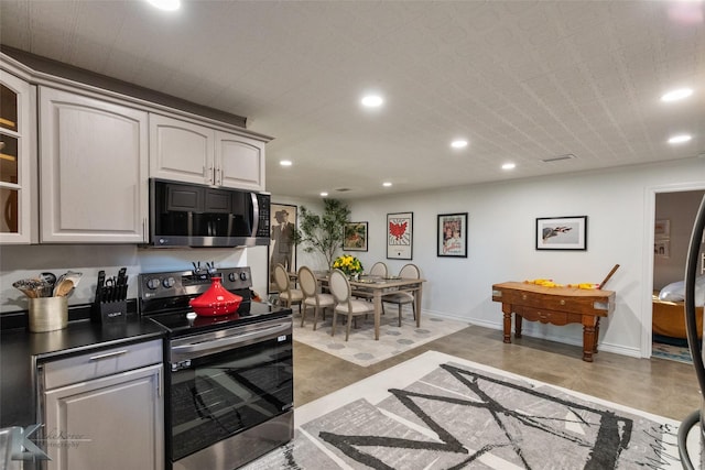 kitchen with stainless steel appliances