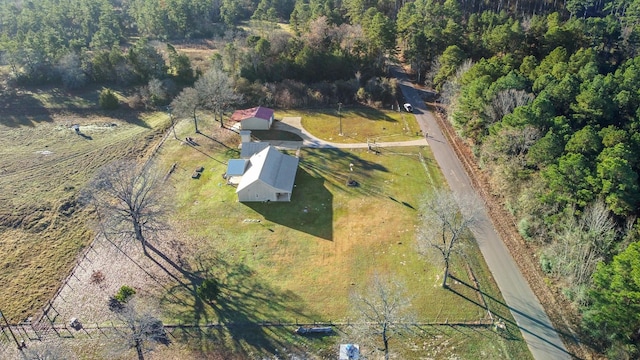 bird's eye view featuring a rural view