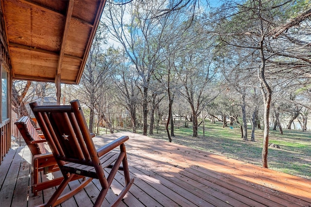 view of wooden deck