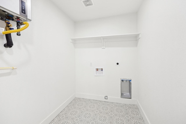 laundry room with washer hookup and gas dryer hookup