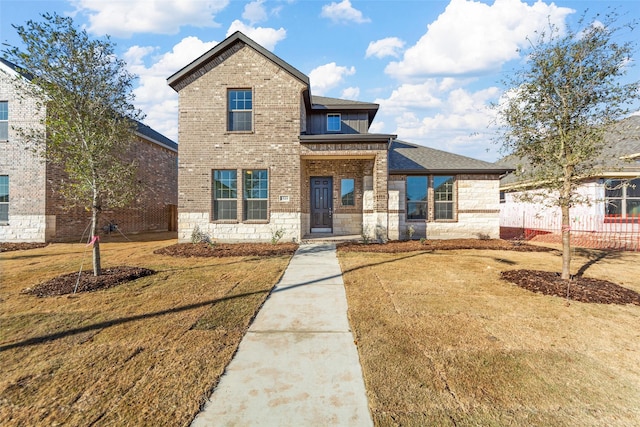 view of front of house with a front yard