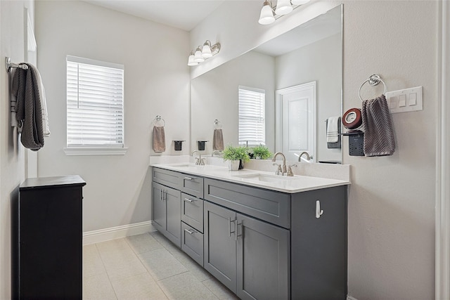 bathroom with a healthy amount of sunlight and vanity