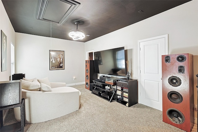 view of carpeted living room