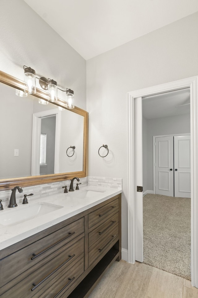 bathroom featuring vanity