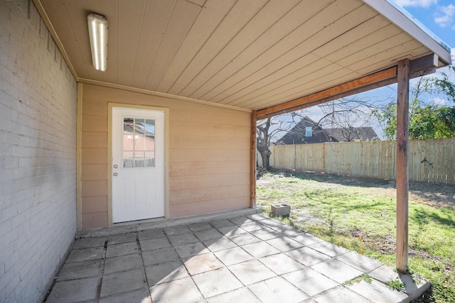 view of patio / terrace with fence