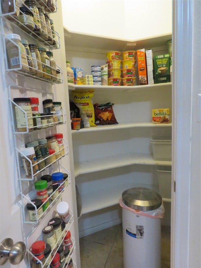 view of storage area