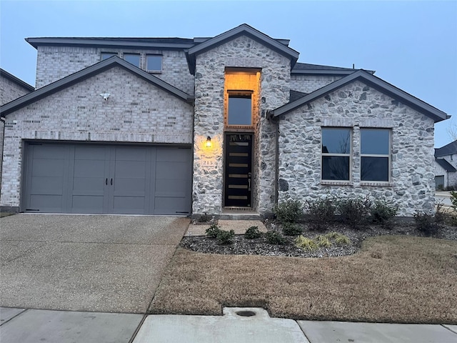 view of front of house featuring a garage