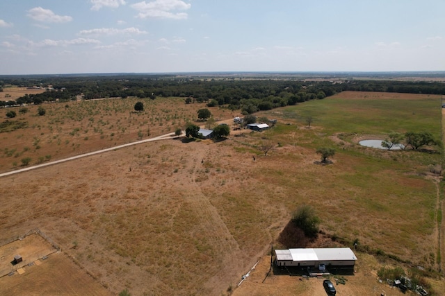 drone / aerial view with a rural view