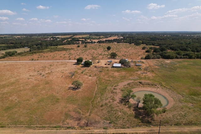 drone / aerial view with a rural view