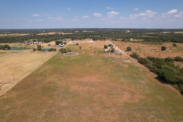 drone / aerial view with a rural view