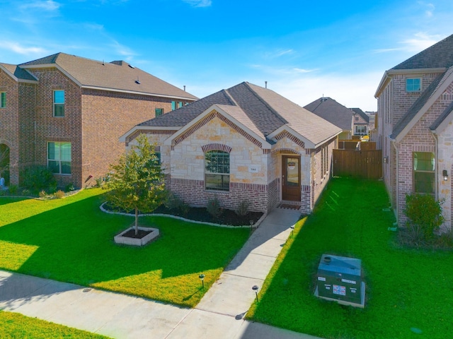 view of front of property with a front yard