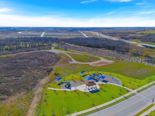 drone / aerial view featuring a rural view