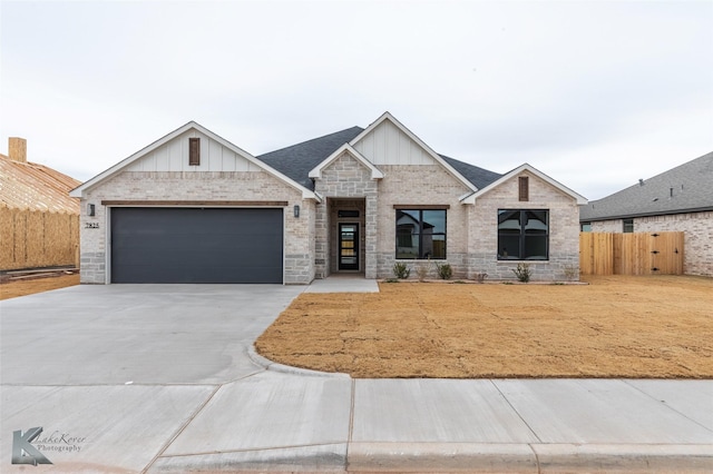 view of front of home featuring a garage