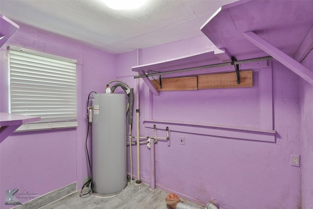 interior space featuring gas water heater