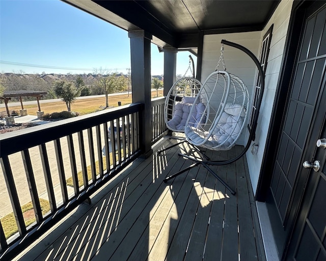 view of wooden terrace