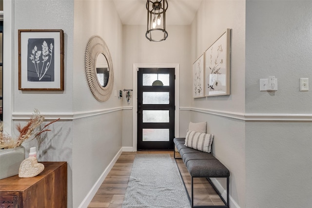 foyer featuring light hardwood / wood-style floors