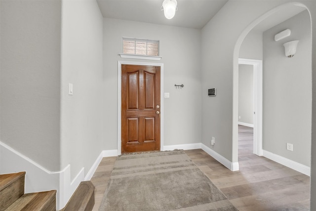 entryway featuring light hardwood / wood-style floors