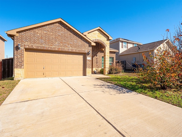 view of front property featuring a garage