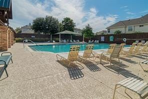 122 Wentwood Dr, Murphy, TX 75094 - community pool featuring a patio area and a gazebo