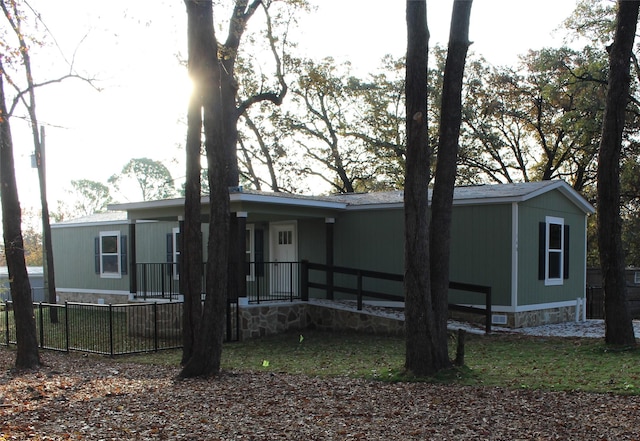 view of manufactured / mobile home