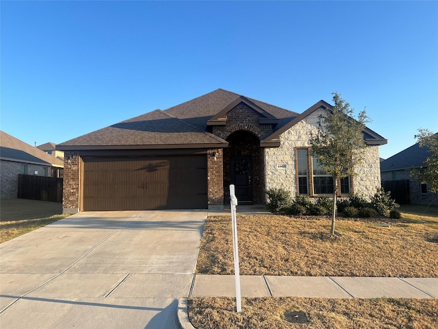 view of front of home featuring a garage