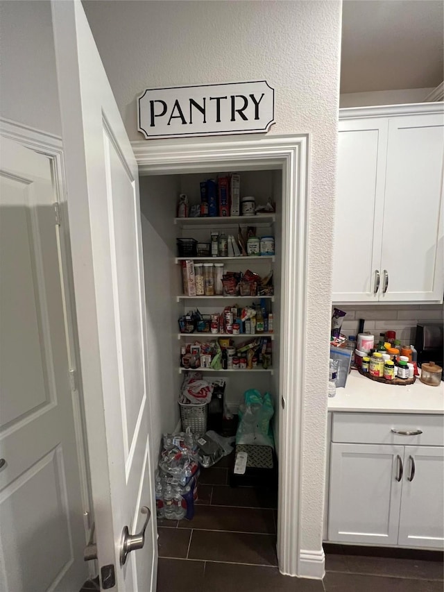 view of pantry