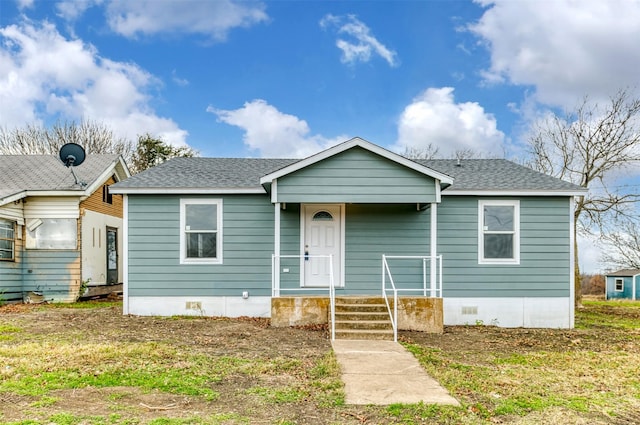 view of bungalow-style home