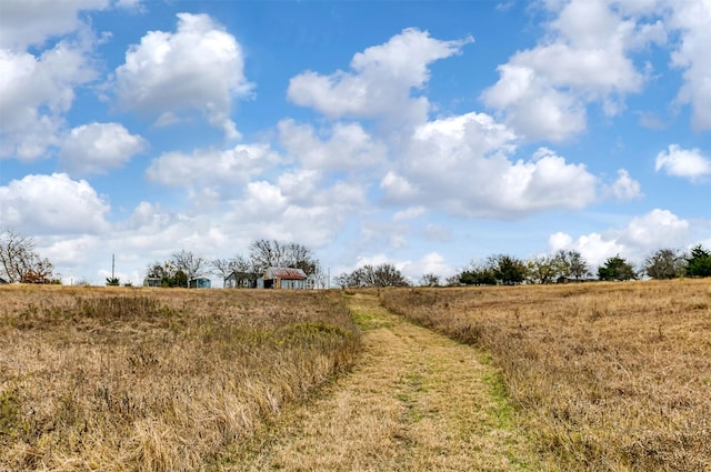 view of road featuring a rural view