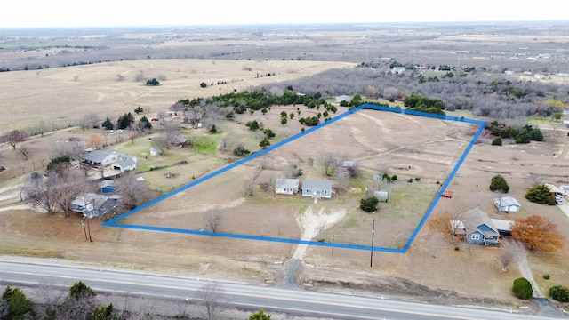 aerial view featuring a rural view