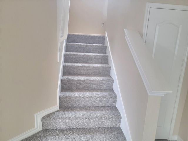 stairway with carpet