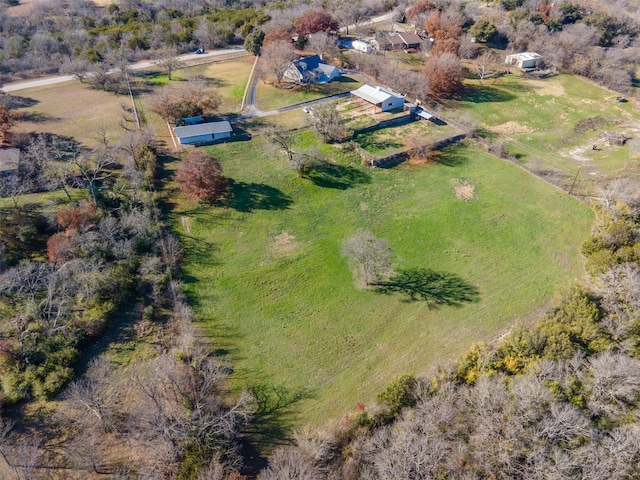 drone / aerial view featuring a rural view