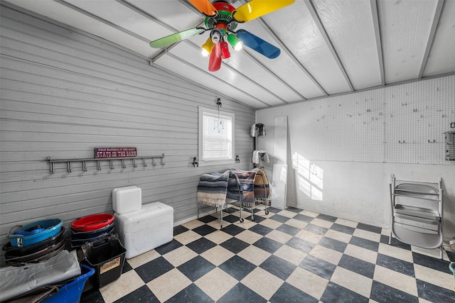 interior space with lofted ceiling