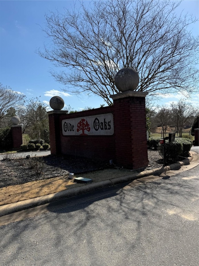 view of community sign