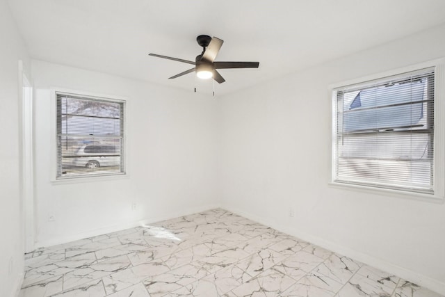 empty room with ceiling fan