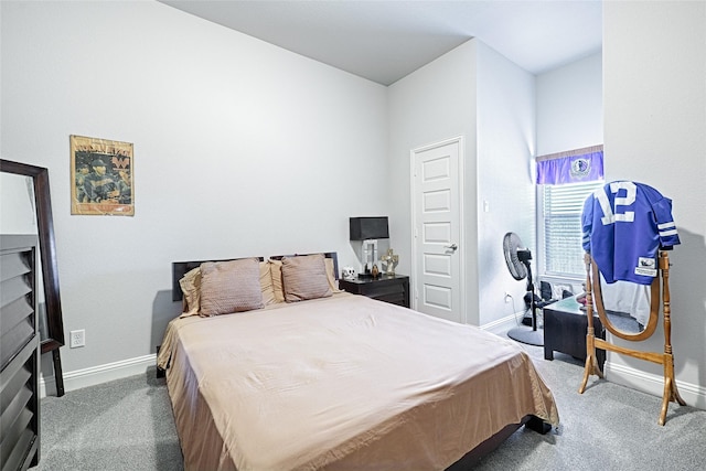 bedroom with carpet floors