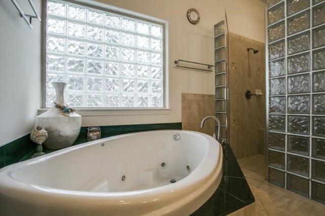 1218 Hunters Haven Dr, Kennedale, TX 76060 - bathroom with a tub with jets and a walk in shower