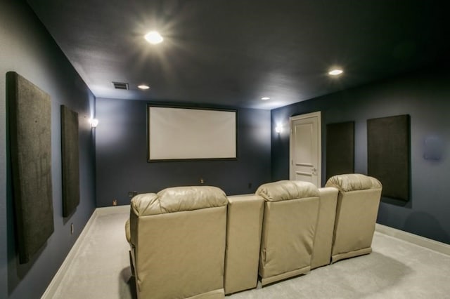 1218 Hunters Haven Dr, Kennedale, TX 76060 - home theater featuring light colored carpet, recessed lighting, and baseboards