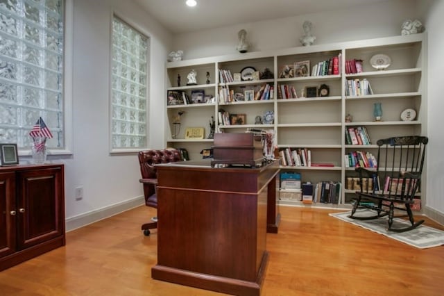 1218 Hunters Haven Dr, Kennedale, TX 76060 - home office featuring light wood-type flooring and baseboards
