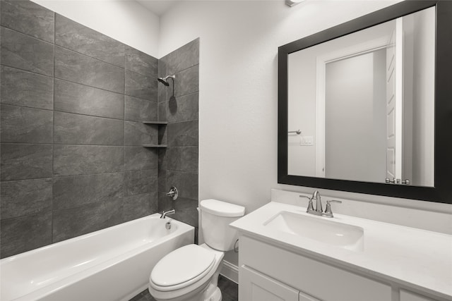1402 Ethan Cir, Midlothian, TX 76065 - bathroom featuring toilet,  shower combination, and vanity