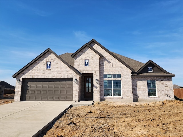 view of front facade with a garage