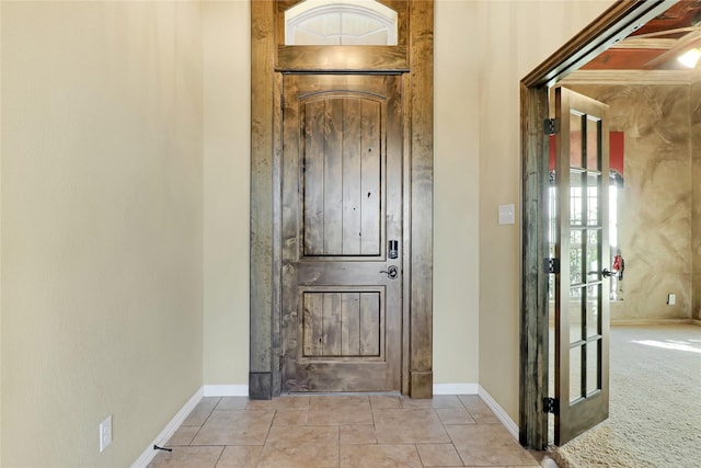 view of tiled foyer