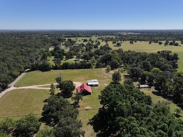 drone / aerial view featuring a rural view