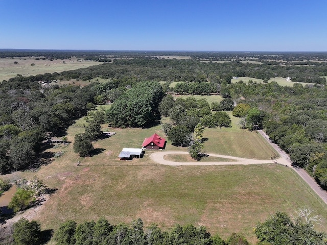 drone / aerial view with a rural view