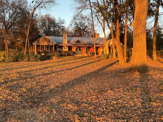 view of single story home