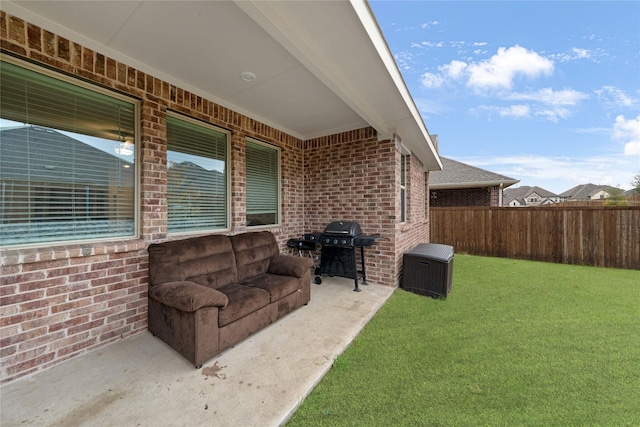 view of patio / terrace with grilling area