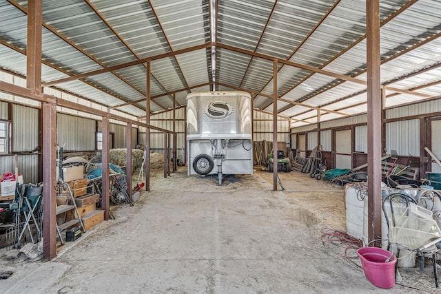 interior space with vaulted ceiling