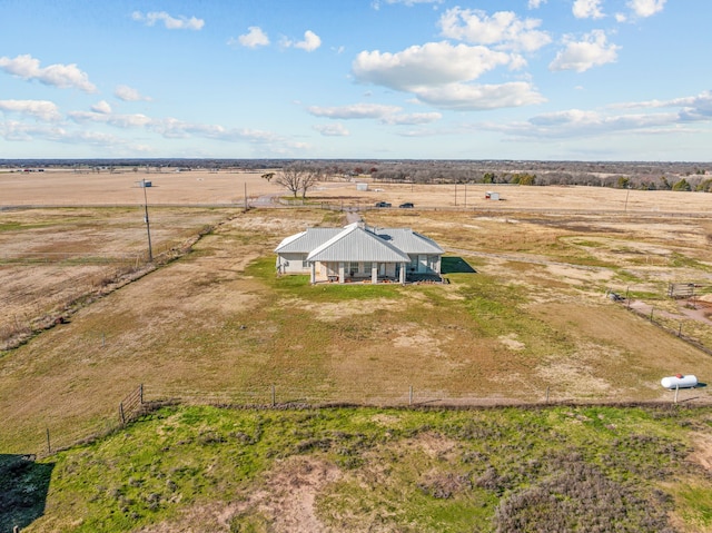 drone / aerial view featuring a rural view