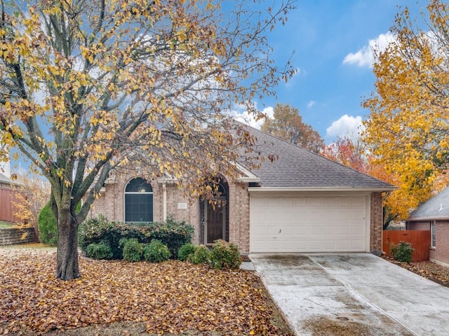 view of front of home featuring a garage